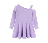 Générique Robe Petite Fille Robe élégante à épaules dénudées,Couleur Unie,pour Filles,idéale pour Une Tenue décontractée ou de fête.Confortable Enfants.