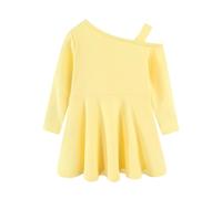 Générique Robe Petite Fille Robe élégante à épaules dénudées,Couleur Unie,pour Filles,idéale pour Une Tenue décontractée ou de fête.Confortable Enfants.