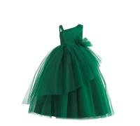 Générique Robe Princesse Fille Élégante Col Rond Vêtements Longue Demoiselle d'honneur Robe de Soirée Fête Robes de Soirée Mariage Vêtement sans Manches Luxueuse Habillement Mon Compte Vert, 6 Ans