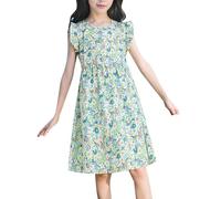 Générique Robe Princesse Robe de Plage décontractée à Fleurs pour Enfants de 3 à 12 Ans