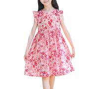 Générique Robe Princesse Robe de Plage décontractée à Fleurs pour Enfants de 3 à 12 Ans