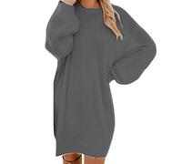 Générique Robe Pull Femme Automne Hiver Chaud Manche Longue Casual Pas Cher A La Mode Pull Fille Chic Et Elégant Robe en Tricot Col Roulé Décontractée Chandail Ample Jupe