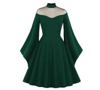 Générique Robe Renaissance, Princesse Cosplay Costume Deluxe De Reine Médiévale Deguisement Sexy Halloween Mariée Tenue Vêtements Femme Moyen Age Victorian Era Luxury (Vert,M)