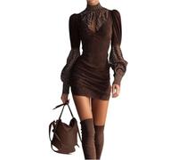 Générique Robe, Robe Cocktail Princesse Resille Ceremonie Fluide Printemps Trapeze Renaissance Retro Champetre Women Dresses Mariage Bohème Soirée Tenues Courte Mini Tenue Orientale Femme L