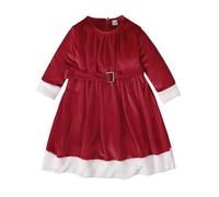 Générique Robe Rouge De Noel Fille,Robe Chapeau en Écharpe Noël 6 Mois Habit Bebe Deguisement Noel, Costume Princesse Combi-Short Floral Imprimé Jupes Tenues, 3 12 18 (A#Rouge,2-3 Ans)