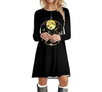 Générique Robe Soirée De Noël Père Féminine Mi-Longue Élégante Tenue Festive Féerie Dorée Scintillante Dentelle Broderie Festonne Vintage Noel Femme Perles Renne Polaire Paillettes Dorées