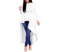 Générique Robe SoiréE Longue Manches Manches Chemises Longues Dessus Robes Robe voltige-Bodycon élevé Femmes Faible pour la des Femmes