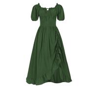 Générique Robe Sorciere Medievale Elfe Costume Médiéval Corset Marron Femme Arwen Medieval Accessoire Déguisement Halloween Vampire Victorienne Viking Deguisement