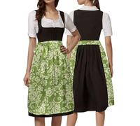Générique Robe Traditionnelle Dirndl Dirndl Femme Oktoberfest Robe Traditionnelle Bavaroise Cowgirl Costume Déguisement Tyrolienne October Fecht Female Halloween Costumes Blanche Medievale