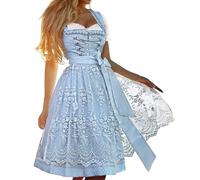 Générique Robe Traditionnelle Midi Courte Dirndl Bavarois Vêtements Bavière Oktoberfest Costume De Cocktai D'Octobre Carnaval Set d'halloween pour Fete