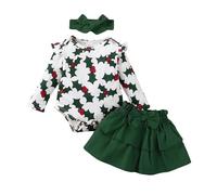 Générique Robes BéBé Fille, BéBéS Filles Ma PremièRe Robe De NoëL My 1st Christmas Romper Bodysuit Costume de Noël Robes Princesse Robe PèRe | Tenue Parent-Enfant en Famille