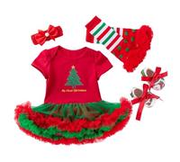 Générique Robes BéBé Fille, BéBéS Filles NoëL Tutu Jolie Robe à Manches Longues Tenues La Fille A La Robe RayéE Pull Noel Noel | VêTements De NoëL BéBé