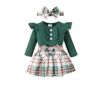 Générique Robes BéBé Fille, Robe Noel Enfant Ensemble De Bandeaux De NoëL Robe à Manches Longues Vetement Noel Bebe | Enfant Bébés Filles C'est Mon 1er / 2ème Anniversaire Princesse