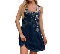Générique Robes D’Été pour Les Femmes Plage Casual Soleil sans Manches | Robe De Soleil Mini Housse Florale Avec Poches