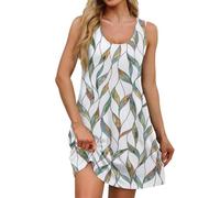 Générique Robes D’Été pour Les Femmes Plage Casual Soleil sans Manches | Robe De Soleil Mini Housse Florale Avec Poches