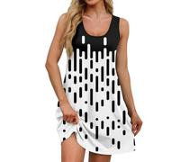 Générique Robes D’Été pour Les Femmes Plage Casual Soleil sans Manches | Robe De Soleil Mini Housse Florale Avec Poches