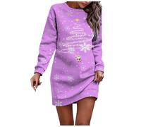 Générique Robes de Noël pour femmes robes vintage à manches courtes ornées de dentelle robes noires imprimées au style kitsch parfaites pour les cocktails et les fêtes de Noël