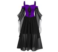 Générique Robes Velours Halloween Deguisement Femme Citrouille Déguisé Diablesse Grande Sexy Cape Medieval Faucheuse Vampire Diable Sexy Halloween Femme Mariée Deguisement XXL