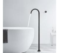 Générique Robinet de Baignoire Au Sol Mitigeur Mural pour Baignoire Eau Chaude Et Froide en Laiton Noir Mitigeur Baignoire pour Bain Et Douche