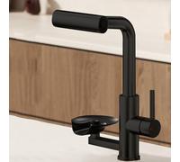 Générique Robinet de Cuisine Extractible avec Joint Torique Eau Chaude Et Froide Laiton Noir