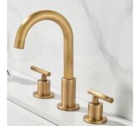 Générique Robinet de Salle de Bains Mitigeur de Lavabo 3 Trous en Laiton Antique avec Eau Chaude Et Froide - B
