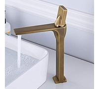 Générique Robinet de Salle de Bains Robinet Mitigeur de Lavabo Haut Robinet de Lavabo en Laiton Antique Robinet Monotrou pour Lavabo Haut