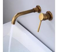 Générique Robinet de Salle de Bains Robinet Mitigeur Mural pour Lavabo Bec Pivotant en Laiton Antique Numéro Un