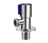 Générique Robinet d'entrée à 4 Points G1/2, vanne Triangulaire en Laiton, Robinet d'arrêt d'eau de Chauffage, Salle de Bains, Toilettes, Machine à Laver, Interrupteur Universel(Blue)