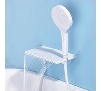 Générique Robinet Mitigeur Cascade pour Baignoire Et Douche 5 Jets Eau Chaude Et Froide Blanc
