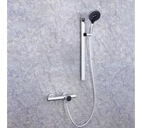 Générique Robinet Mitigeur de Baignoire/Douche Mural à Levier Unique avec Douchette à Main Chromé Effet Cascade