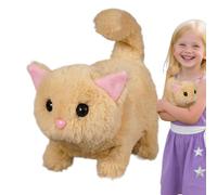 Générique Robot Cat Kids, Realistic Plush Electronic Kitten Toy, Interactive Robotic Pet with Movements and Sounds, Ideal for Boys, Girls, Comfort Companion, 19x11x17cm