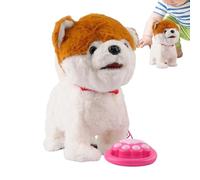 Générique Robot Chien,Jouet Intelligent en Peluche Doux Et Réaliste - Chien Robot avec Intelligence Artificielle, Détection Tactile Et Imitation De Sons - pour Garçons et Filles, Noël, Pâques,