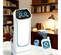 Générique Robot de Livraison Télécommandé, Robot de Livraison de Repas Radio 2.4 GHz, avec Musique et Base Détachable, Jouet Robotique Interactif et Intelligent, Robots pour Boissons et Collations