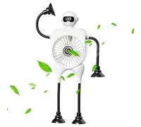 Générique Robot Desk Fan - Small Cooling Device, 2.99 Inches Air Circulation with 100 Speeds, Desktop Fan with Compact Design, Home Gadget with Quiet, Mini Desk Fans for Office Use