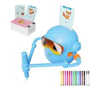 Générique Robot Dessin pour | avec 100 Cartes Jouet Éducatif Interactif de Peinture Intelligente - Machine Art Robot Peinture Enfant - pour Élèves de Maternelle Garçons Filles Famille et