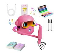 Générique Robot dessinateur Enfant Jouet Éducatif Interactif avec 100 Cartes de Dessin, Guide Vocal, 12 Feutres Colorés & Batterie USB-C - Cadeau Créatif pour Filles, Garçons 3 à 9 Ans (Rouge1)