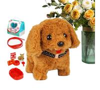 Générique Robot Dog, Realistic Robot Puppy That Acts Like A Real Puppy, Plush Interactive Electronic Stuffed Animal, Walking, Barking, Tail Wagging Pet for Kids and Adults, 17x15cm