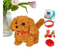 Générique Robot Dog, Realistic Robot Puppy That Acts Like A Real Puppy, Plush Interactive Electronic Stuffed Animal, Walking, Barking, Tail Wagging Pet for Kids and Adults, 17x15cm