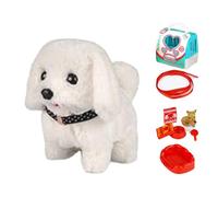 Générique Robot Dog, Realistic Robot Puppy That Acts Like A Real Puppy, Plush Interactive Electronic Stuffed Animal, Walking, Barking, Tail Wagging Pet for Kids and Adults, 17x15cm