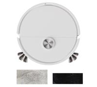 Générique Robotic Vacuum Cleaner - Mini Automatic Floor Cleaning Robot, Rechargeable Smart Mop Device | PP Body Pet Hair Dust Sweeper for Hardwood Tile Carpet Home Office Living Room Bedroom Use
