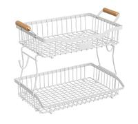 Générique Robusto portafrutta da banco, Organizer per cucina, dispensa espositiva (White, 41X32X24CM)