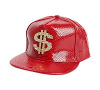 Générique Rock Baseball Hat - Adjustable Baseball Hat with Dollar Sign,Stage Performance Costume 80s Rapper Fashion Headwear for Running, Street Dancing, Masquerade