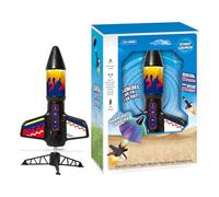 Générique Rocket Toy Kids Science Parachute Playset Air-Powered Launch with Colorful Foam for Outdoor Learning Parent Child Activity Backyard Park School Game Fun
