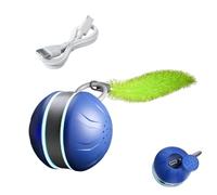 Générique Rolling Cat Toy, Rechargeable Pet Ball, Automatic Moving Toy, Soft Feather Interactive Game, Smart Kitten Exercise Device, Indoor Activity, 2.67x2x1.81 inches