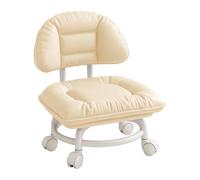 Générique Rolling Chair, Padded Work Stool, Low Backrest Chair | Salon Equipment Stool, Mobile Work Chair, Ergonomic Seating For Office Salon Bar Shop Kitchen Vanity Garage Sewing