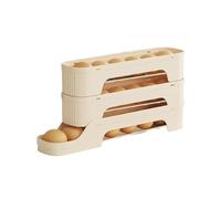 Générique Rolling Egg Dispenser For Refrigerator | Automatic Egg Dispenser | Easy-Access, Non-slip Home Organizers And Storage, Ventilated Baking Supplies For Fridge Door