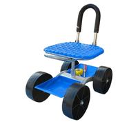 Générique Rolling Garden Cart, Swivel Gardening Seat, Height Adjustable Design, Tool Storage Tray, Outdoor Planting Assistant for Yard Maintenance, Lawn Care, Weeding, Farming Use 23.62x18.5x12.2in