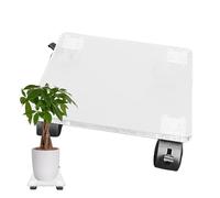 Générique Rolling Plant, Clear Acrylic Square Wheeled Plant & Garden Pot Mover, Heavy Duty Flower with Smooth Wheels for Indoor and Outdoor Use, Patio, Balcony, Living Room