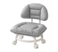 Générique Rolling Stool, Backrest and Casters Padded Ergonomic Low Chair