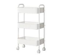 Générique Rolling Storage Cart, 3-Tier Movable Storage Organizer, Multifunctional Shelf Trolley for Kitchen, Bathroom, Office, Laundry Room, Art Supplies, Craft Tools